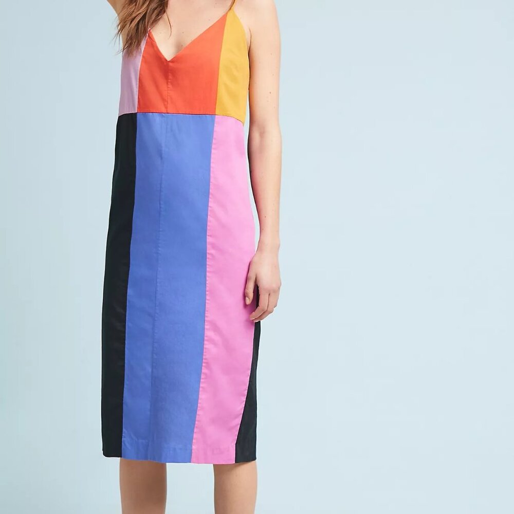 Mara Hoffman Georgia Colorblock Slip Dress - size S